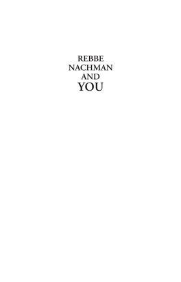 Rebbe Nachman and You