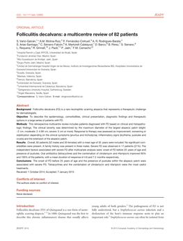 Folliculitis Decalvans: a Multicentre Review of 82 Patients