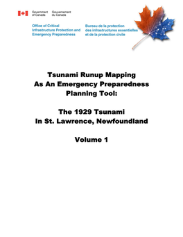 The 1929 Tsunami in St. Lawrence, Newfoundland