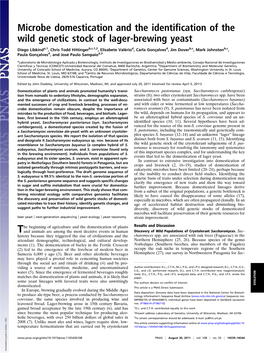 Microbe Domestication and the Identification of the Wild Genetic