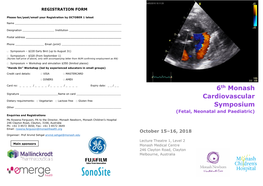 6Th Monash Cardiovascular Symposium