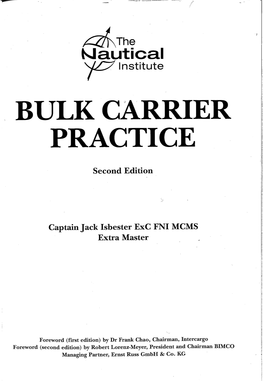 Bulk Carrier Practice