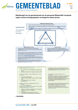 Beleidsregel Van De Gemeenteraad Van De Gemeente Medemblik Houdende Regels Omtrent Afwegingskader Woningbouw Kleine Kernen