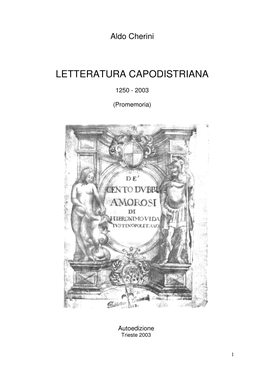 Letteratura Capodistriana