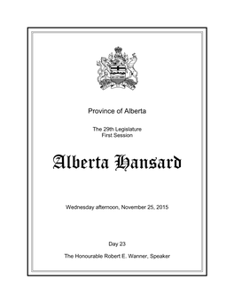 Alberta Hansard