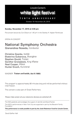 National Symphony Orchestra Gianandrea Noseda, Conductor