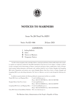 Notices to Mariners