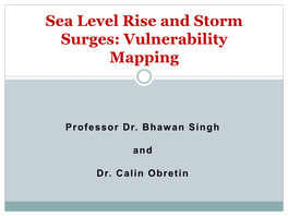 Sea Level Rise and Storm Surges: Vulnerability Mapping