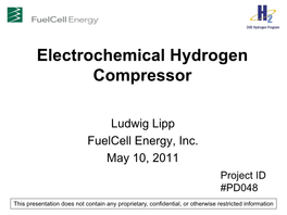 Electrochemical Hydrogen Compressor