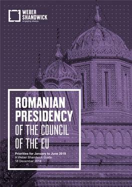 Romanian Presidency of the Council of the EU – December 2018