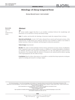 Histology of Sheep Temporal Bone