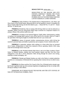 Resolution No. 2018-043 Resolution of the Mayor