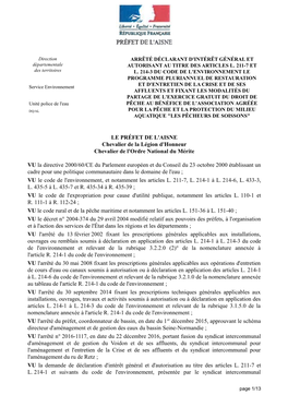 LE PRÉFET DE L'aisne Chevalier De La Légion D'honneur Chevalier De L'ordre National Du Mérite