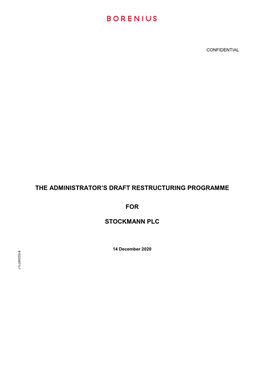 23.12.2020 the Administrator's Draft Restructuring Programme For