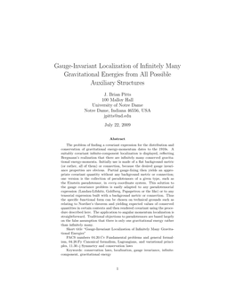 Gauge-Invariant Localization of Infinitely Many Gravitational