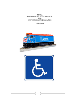 1 Metra Rider's Guide & Stations Guide For