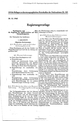 Regierungsvorlage (Gescanntes Original) 1 Von 16