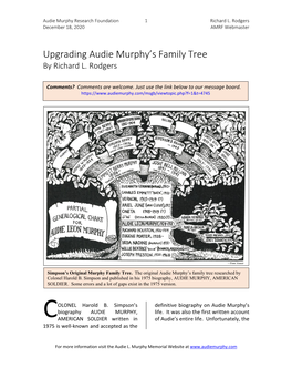 Upgrading Audie Murphy's Family Tree
