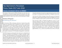 Tax Abatements Programs Fiscal Years 2017 and 2018