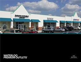 Waterloo Premium Outlets® the Simon Experience — Where Brands & Communities Come Together