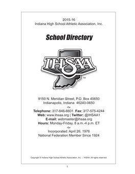 2015-16 School Directory