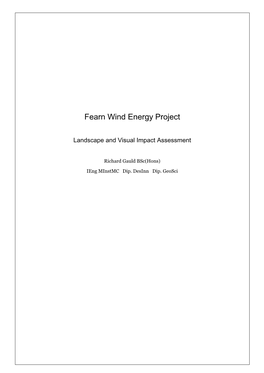 Fearn Wind Energy Project