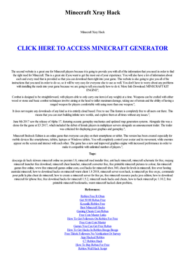 Minecraft Xray Hack