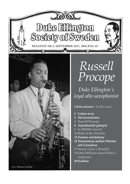 Russell Procope Duke Ellington´S Loyal Alto Saxophonist