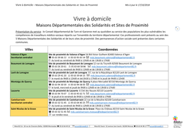 Vivre À Domicile – Maisons Départementales Des Solidarités Et Sites De Proximité Mis À Jour Le 17/10/2018