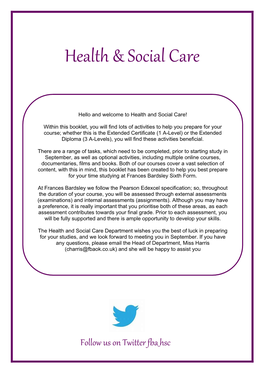 Health & Social Care