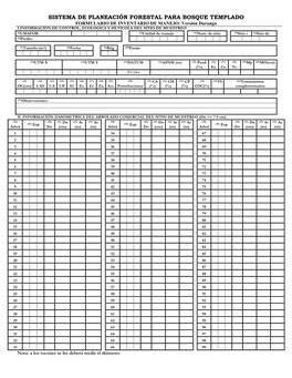 Sistema De Planeación Forestal Para Bosque Templado