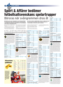 Sport & Affärer Bedömer Fotbollsallsvenskans Spelartrupper