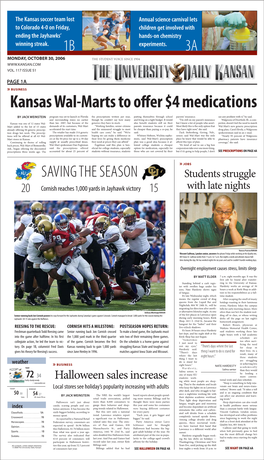 Kansas Wal-Marts to Ofier $4 Medications