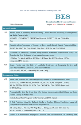 Table of Contents August 2021, Volume 34, Number 8