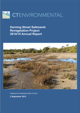 Horning Street Saltmarsh Revegetation Project 2014/15 Annual Report