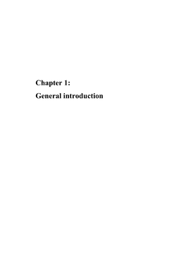 Chapter 1: General Introduction