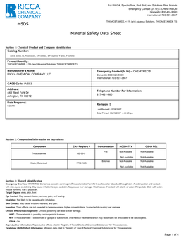 MSDS Material Safety Data Sheet