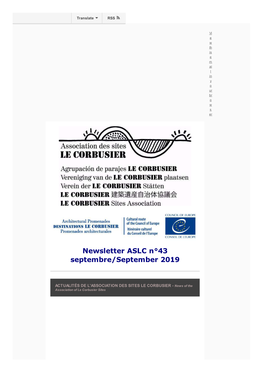 Newsletter ASLC N°43 Septembre/September 2019