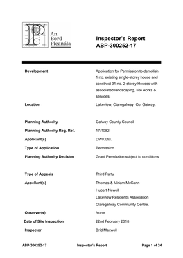 Inspector's Report ABP-300252-17