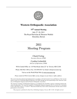 2011 Meeting Program