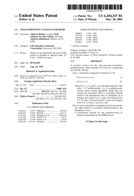 (12) United States Patent (10) Patent No.: US 6,204,347 B1 Hafner Et Al