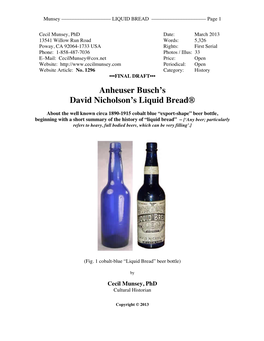 1296 Liquid Bread