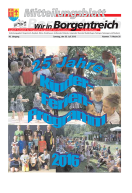 Mitteilungsblatt Borgentreich KW 30/2016