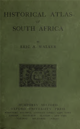 HISTORICAL ATLAS of SOUTH AFRICA Tin; Revue