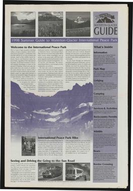 1998 Summer Guide to Waterton-Glacier International Peace Park