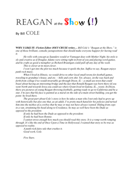 'Reagan at the Show' by Bill Cole