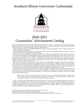 Southern Illinois University Carbondale 2010––2011