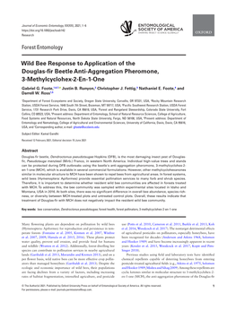 Wild Bee Response to Application of the Douglas-Fir Beetle Anti-Aggregation Pheromone, 3-Methylcyclohex-2-En-1-One