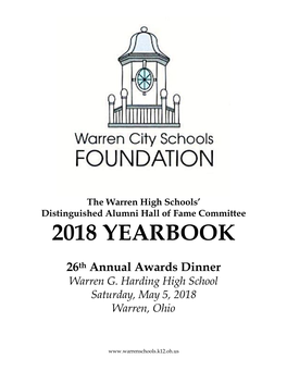 Distinguished Alumni Hall-Of-Fame Yearbook 2018