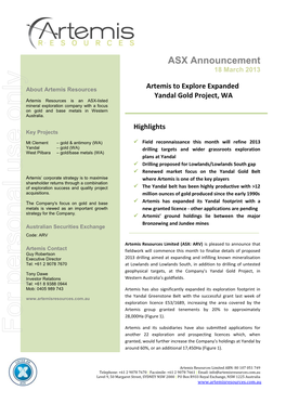 Wiluna Gold Mine (Apex Minerals) - Resource of 2.8Moz As at 30 June 2012